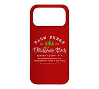 Custodia per iPhone 17 Pro Max Farm Fresh Xmas Tree, Pine Retro Vintage Graphic Christmas