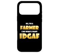 Custodia per iPhone 17 Pro Max Farmer IDGAF Funny Vegetable/Animal Food Farming Rancher