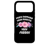 Custodia per iPhone 17 Pro Max Farrah Personalized Very Demure Very Mindful Farrah Name