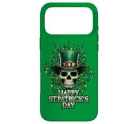 Custodia per iPhone 17 Pro Max Felice giorno di San Patrizio Paddy Shamrock Clover Skeleton