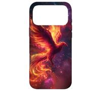 Custodia per iPhone 17 Pro Max Fenice e fuoco in fiamme con ali infuocate durante