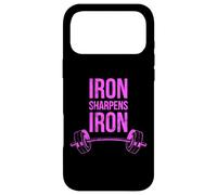 Custodia per iPhone 17 Pro Max Ferro affila ferro proverbi sollevamento pesi Bibbia rosa sollevamento