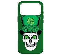 Custodia per iPhone 17 Pro Max Festa di San Patrizio Paddy Shamrock Skull Dia De Los Muertos