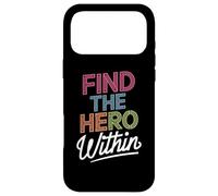 Custodia per iPhone 17 Pro Max Find the Hero Within Inspirational Typography Design