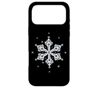 Custodia per iPhone 17 Pro Max Fiocco di neve blu arte geometrica mistica invernale