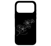 Custodia per iPhone 17 Pro Max Fiori di Ciliegio Arte Lineare Botanica
