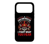 Custodia per iPhone 17 Pro Max Fire and Rescue I Fight What You Fear Brave Firefighter