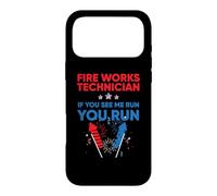 Custodia per iPhone 17 Pro Max Fire Works Technician If Me Run You Run 4th Of July