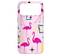 Custodia per iPhone 17 Pro Max Flamingo Midcentury Mid Century Retro Geometric Modern