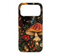 Custodia per iPhone 17 Pro Max Flora di funghi Amanita botanici vintage