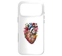 Custodia per iPhone 17 Pro Max Floral Anatomical Heart Spring Lover Nurse