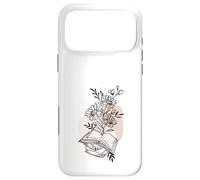 Custodia per iPhone 17 Pro Max Floral Book & Bloom Bookish Lover Minimalist Line Art Floral