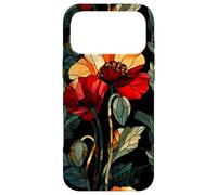 Custodia per iPhone 17 Pro Max Floral Cupo Art Nouveau Papavero Gotico Botanico Stile Boho