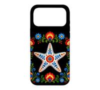 Custodia per iPhone 17 Pro Max Floreale Stella Marina Folk Art Motivi Fiori