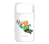 Custodia per iPhone 17 Pro Max Fly High, Save, Cool Teddy Bear Goal Keeper Playing Soccer