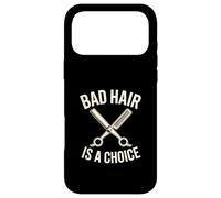 Custodia per iPhone 17 Pro Max Forbici da barbiere divertenti per stilista, i capelli cattivi sono una scelta