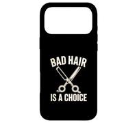 Custodia per iPhone 17 Pro Max Forbici da barbiere divertenti per stilista, i capelli cattivi sono una scelta