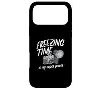 Custodia per iPhone 17 Pro Max Foto Citazione Freezing Time Is My Super Power Photographer