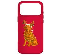 Custodia per iPhone 17 Pro Max Fox Red Lab, pigiama leggero a forma di albero di Natale, con cane Labrador