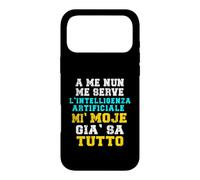 Custodia per iPhone 17 Pro Max Frase Ironica Romanesco Mi moje già sa Tutto Ironia Romano