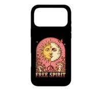 Custodia per iPhone 17 Pro Max Free Spirit Sole Luna Celeste Boho 70s Retro Art