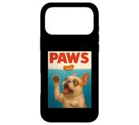 Custodia per iPhone 17 Pro Max Frenchie Paws Chasing Hot Dog Arte funky del Bulldog francese