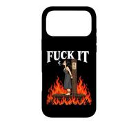 Custodia per iPhone 17 Pro Max Fuck It - Witch is Burning in Flame Smoking Adult Humor Meme