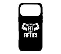Custodia per iPhone 17 Pro Max Fun I Put the Fit in my Fifties 50th Birthday Gen X Workout