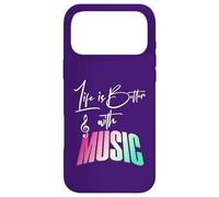 Custodia per iPhone 17 Pro Max Fun Life is Better with Music Lover Musicicians Note musicali
