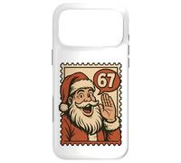 Custodia per iPhone 17 Pro Max Fun Retro 67 Number Christmas Six Seven Meme Santa Claus Boy
