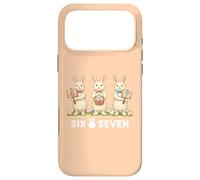 Custodia per iPhone 17 Pro Max Funny 67 Six Seven Meme Bunny Giorno di Pasqua Retro Accogliente Coniglio