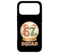 Custodia per iPhone 17 Pro Max Funny 67 Squad Pigiama natalizio Six Seven Snow Globe Meme