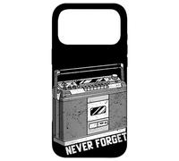 Custodia per iPhone 17 Pro Max Funny 80s Never Forget Cassette Player Geeky Audiophile Gift