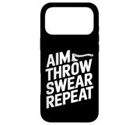 Custodia per iPhone 17 Pro Max Funny Axe Throwing - Mira lancio di giuramenti ripetuti - Lancia ascia
