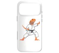 Custodia per iPhone 17 Pro Max Funny Bearded dragons doing Karate Samurai Ninja lizard