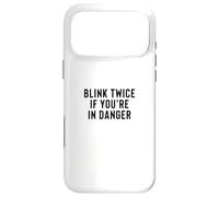 Custodia per iPhone 17 Pro Max Funny Blink Twice If You're In Danger Joke