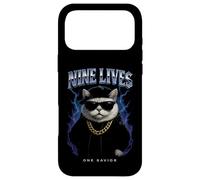 Custodia per iPhone 17 Pro Max Funny Cat Nine Lives Overload Graphic Kitten Lover