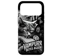 Custodia per iPhone 17 Pro Max Funny Cat Vampurr Bites Again Halloween Vintage Graphic