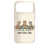 Custodia per iPhone 17 Pro Max Funny Cats Chaos Not Our Job Amante dei gatti