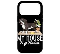 Custodia per iPhone 17 Pro Max Funny Dog My House My Rules Barzellette per gli amanti dei cani