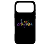 Custodia per iPhone 17 Pro Max Funny Drawing Adult Coloring Art Teacher - I Eat Crayons