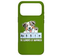 Custodia per iPhone 17 Pro Max Funny Elements of Happiness Blue Merle Aussie Lover