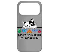 Custodia per iPhone 17 Pro Max Funny Entomologist Saying Easily Distracted by Cats and Bugs