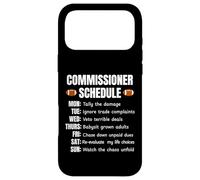 Custodia per iPhone 17 Pro Max Funny Fantasy Football Commissioner Schedule Draft Day