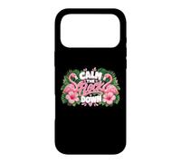 Custodia per iPhone 17 Pro Max Funny Flamingo Calm The Flock Down Beach Tropical Summer Pun