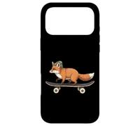 Custodia per iPhone 17 Pro Max Funny Fox Skater Skateboard amante degli animali Ragazzi Ragazze Bambini
