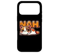Custodia per iPhone 17 Pro Max Funny Grouchy Cat Saying Nah