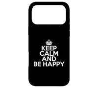 Custodia per iPhone 17 Pro Max Funny Happy Keep Calm and Be Happy Positive Quotes