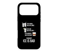 Custodia per iPhone 17 Pro Max Funny Ice Is Bad Drinks Joke Vodka Gin Whiskey Humor