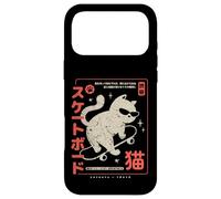 Custodia per iPhone 17 Pro Max Funny Japanese Cat Skateboard Vintage Kawaii Graphic